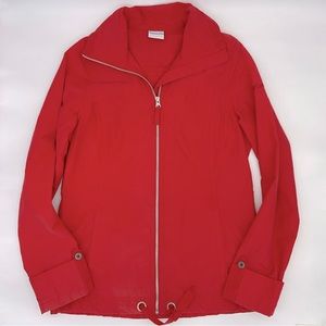 Columbia Full-Zip Red Jacket w/ Hood, Small